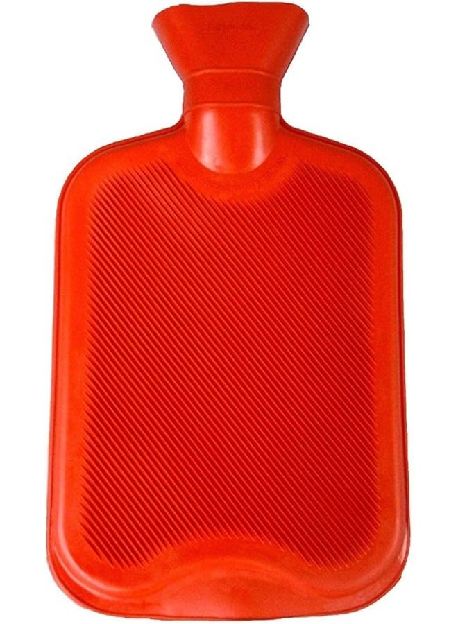 قربة مياه ساخنة مطاطية سعة 2 لتر مع غطاء قماشي واقي مجاني، كمادة حرارية متينة ومحكمة الغلق لتخفيف الآلام وتقلصات الدورة الشهرية وتدفئة الجسم - Image 3